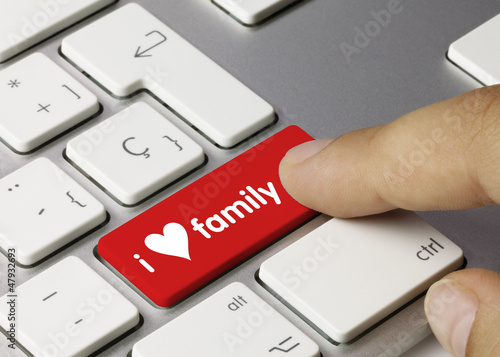 i love family keyboard key. Finger