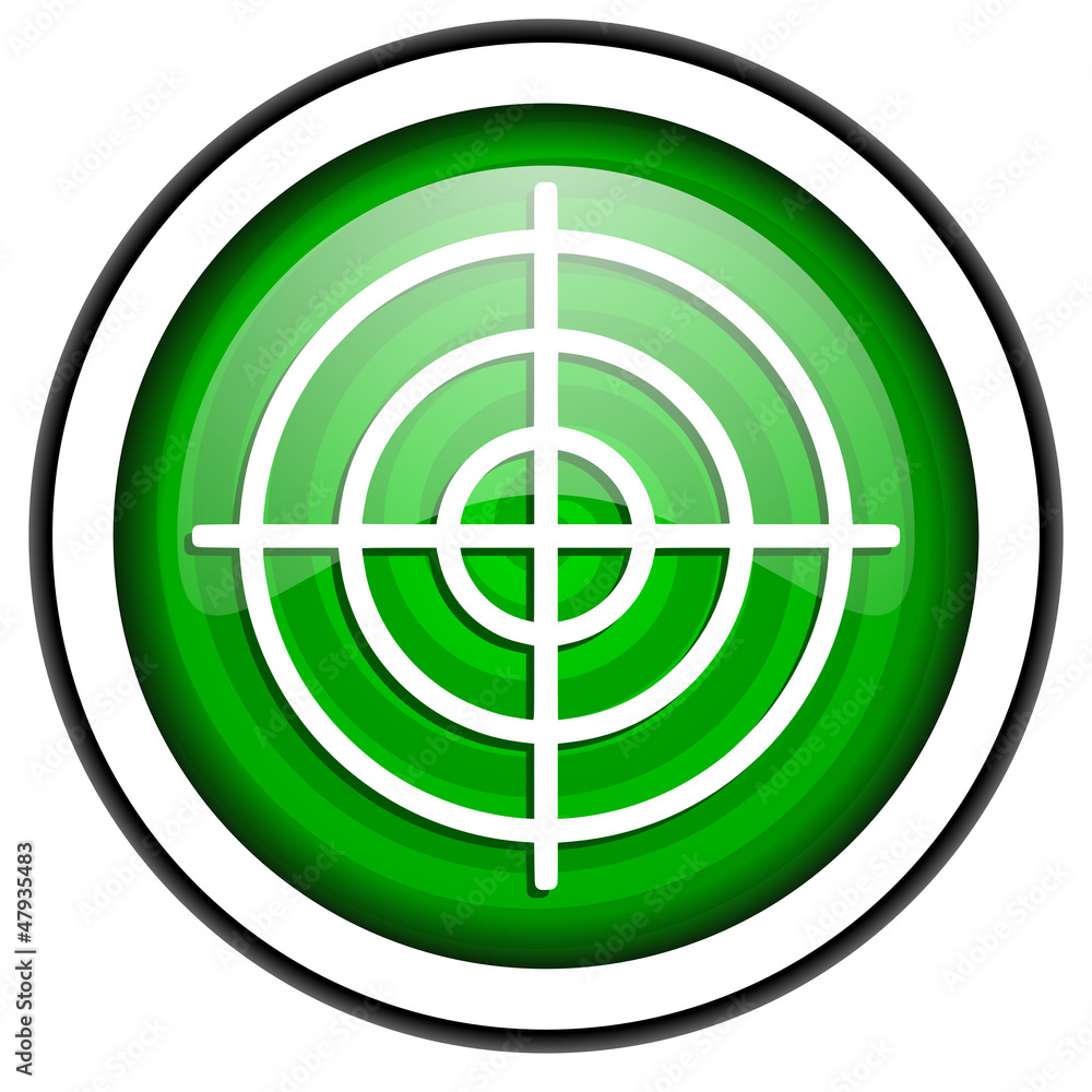 target green glossy icon isolated on white background target green glossy icon isolated on white background