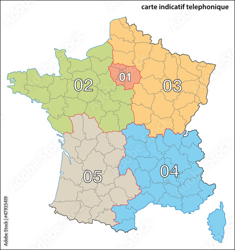 Frankreich Vorwahlbereiche