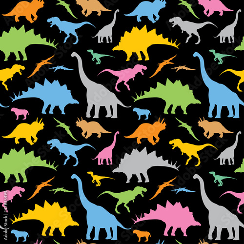 Seamless dinosaur pattern