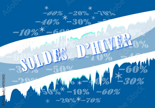 Fond soldes d'hiver glace - Soldes