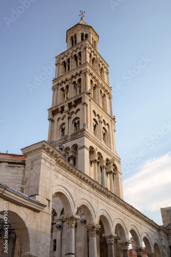 Bell tower of St. Duje cathedral. Split, Croatia
