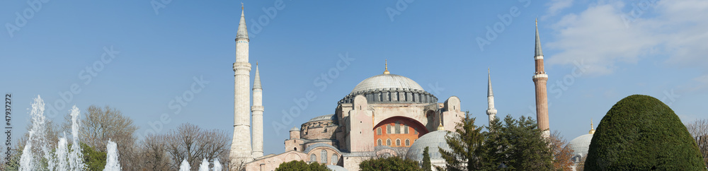 View of Hagia Sophia in Istanbul Turkey
