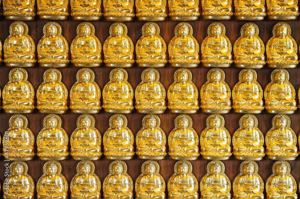 Pattern of gold chinese buddha