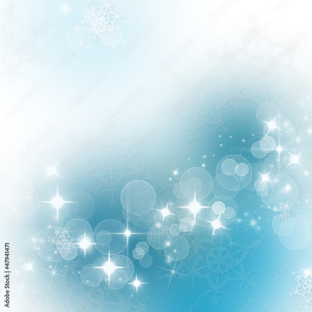 Light abstract Christmas background with snowflakes