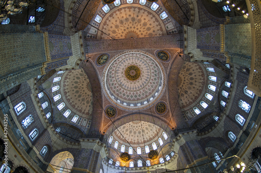 Interior of the New Mosque in Istanbul