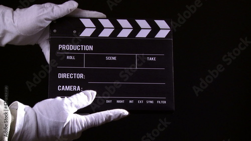 Clapperboard, clapper, take 1
