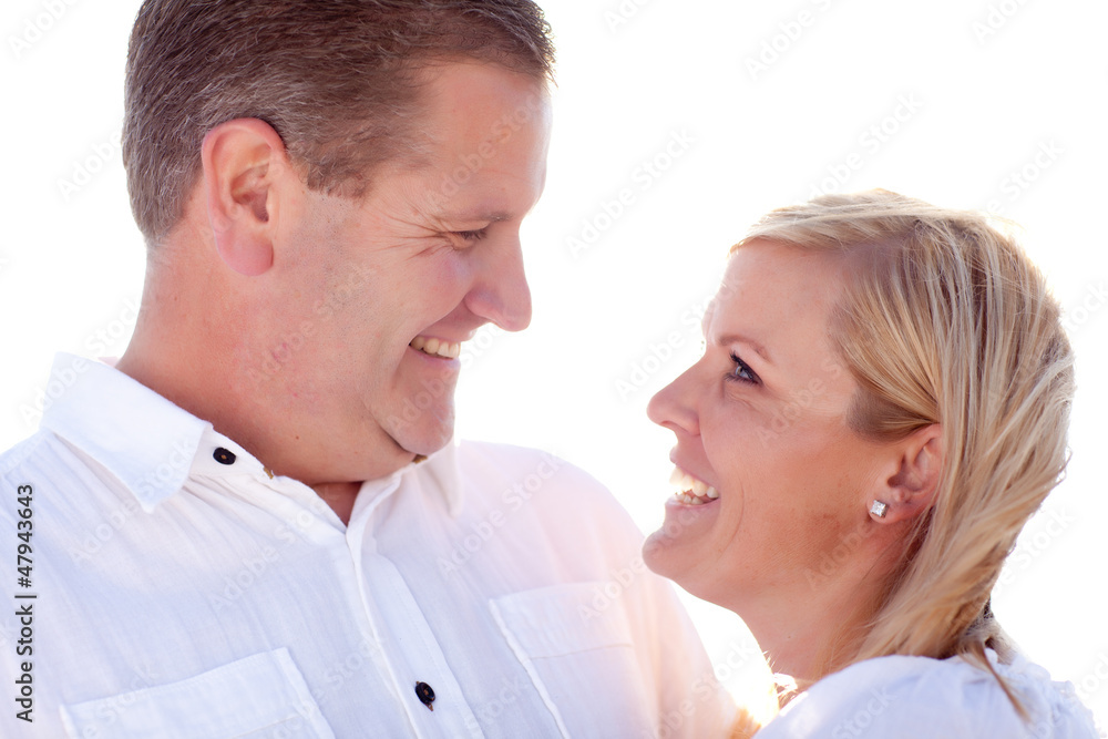 Attractive Caucasian Couple Having Fun Outside Attractive Caucasian Couple Having Fun Outside
