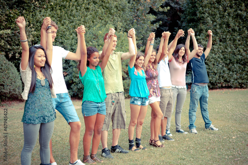 Obraz premium Multiethnic Group of Teenagers