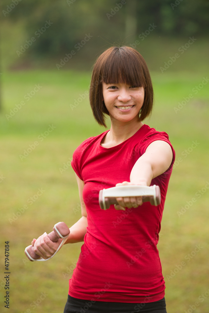 asian girl dumbbell asian girl dumbbell