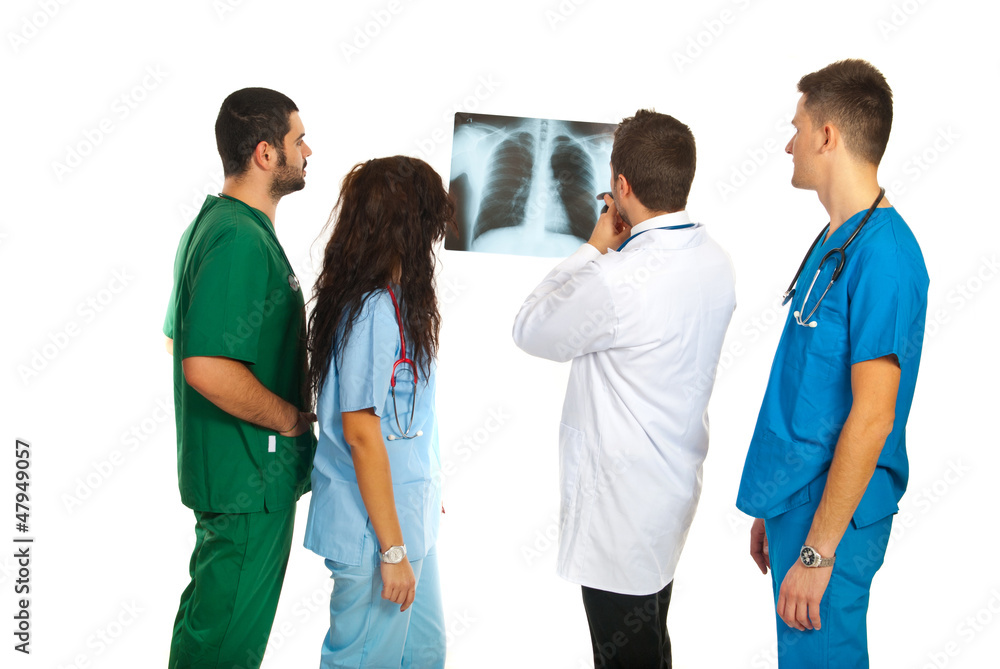 Radiologists with lungs xray Radiologists with lungs xray