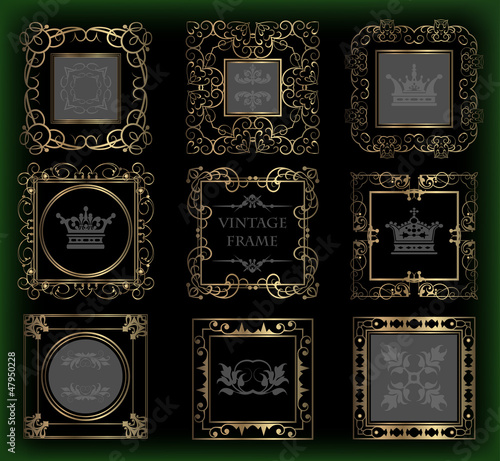 Vector set. Frame. Vintage Elements for your design.