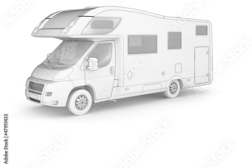 Camper (isolated white)