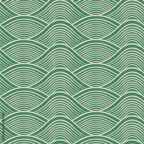 japanese seamless ocean wave pattern