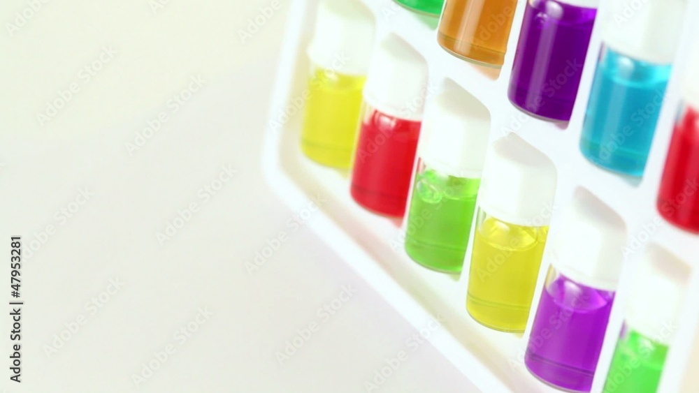 box moves with set of color oil in small bottles box moves with set of color oil in small bottles