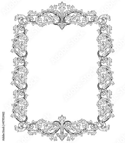 Vintage frame in style baroque