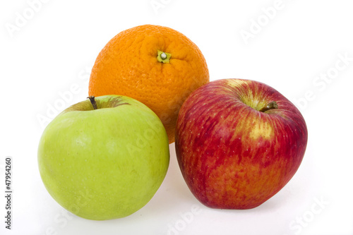 Fruits isolated over a white background
