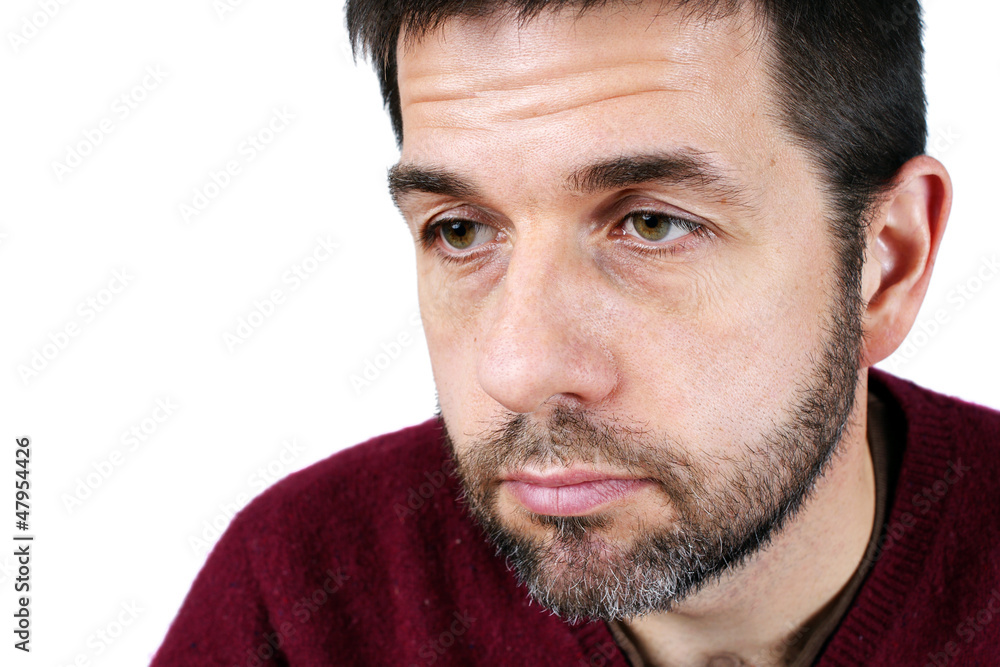 Fototapeta premium Portrait of man looking down