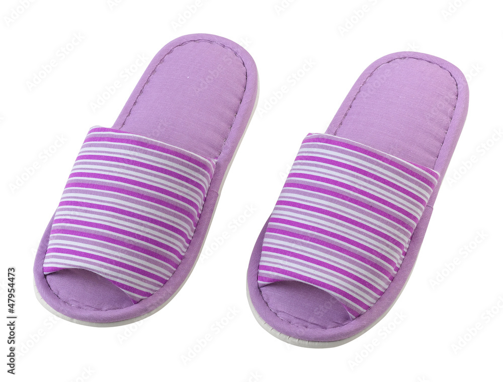 Cute violet slippers for keep your feet warm and clean