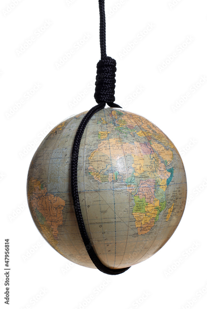 globe with black gibbet