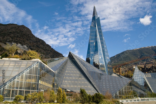 Glass building in Andorra photo