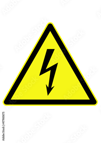 Warnschild eletrischer Strom