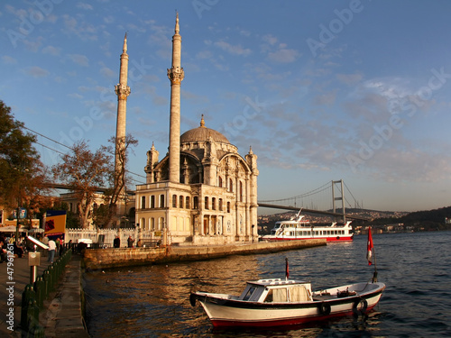 Ortakoy at sunset, Istanbul, Turkey