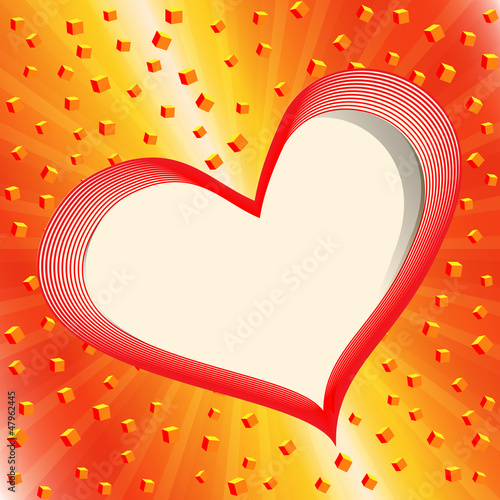 Greeting card wth heart.