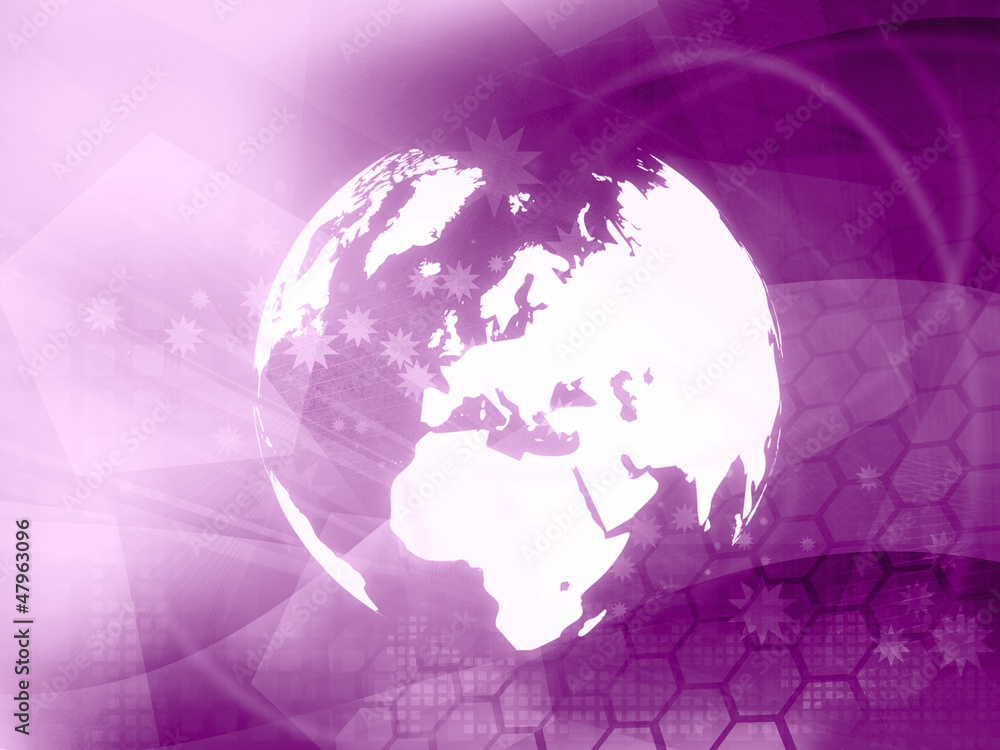 Naklejka premium Europe map technology style