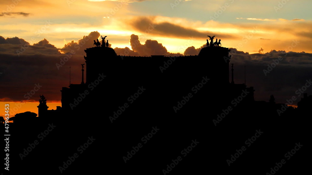 Italy roma The Piazza Venezia sunrise Italy roma The Piazza Venezia sunrise