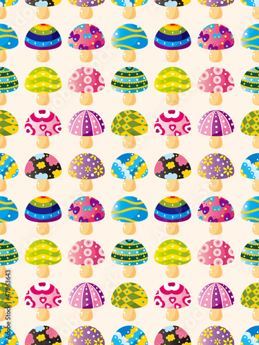 seamless mushroom pattern