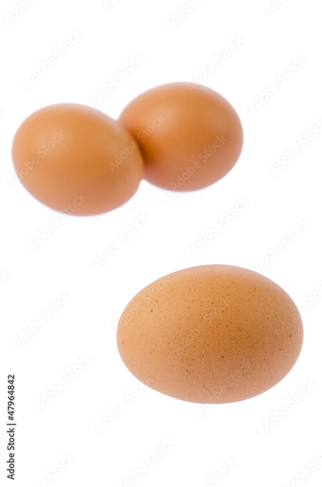 Eggs on a white background Eggs on a white background