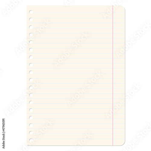 Blank sheets of paper sheet in line.