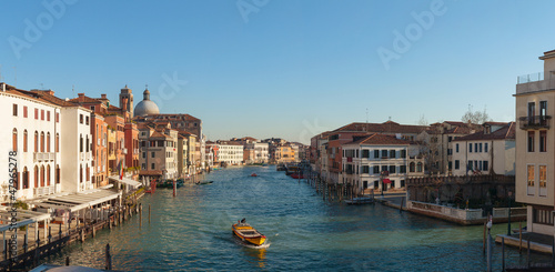Panoramic view to Grande Canal in Venice, Italy