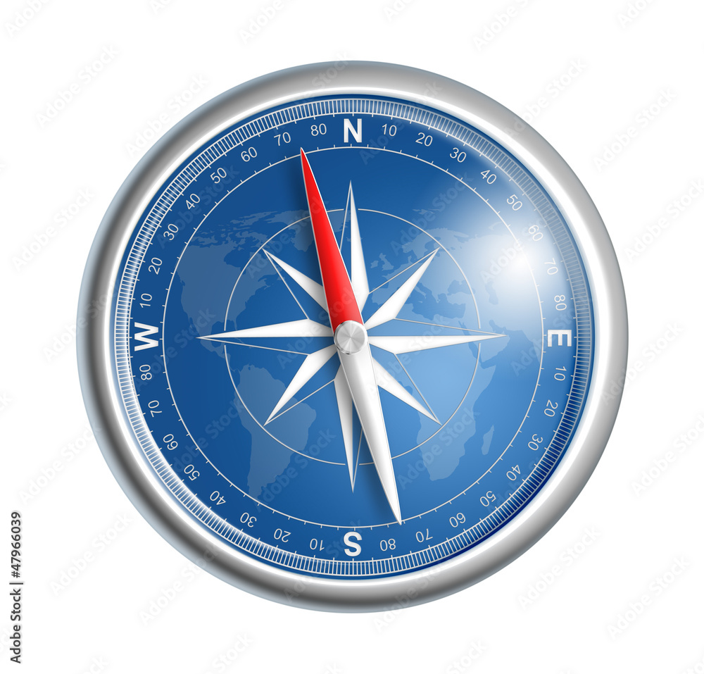 compass isolated on white realistic illustration compass isolated on white realistic illustration