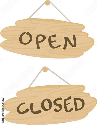 木のドアプレート（OPEN・CLOSED）