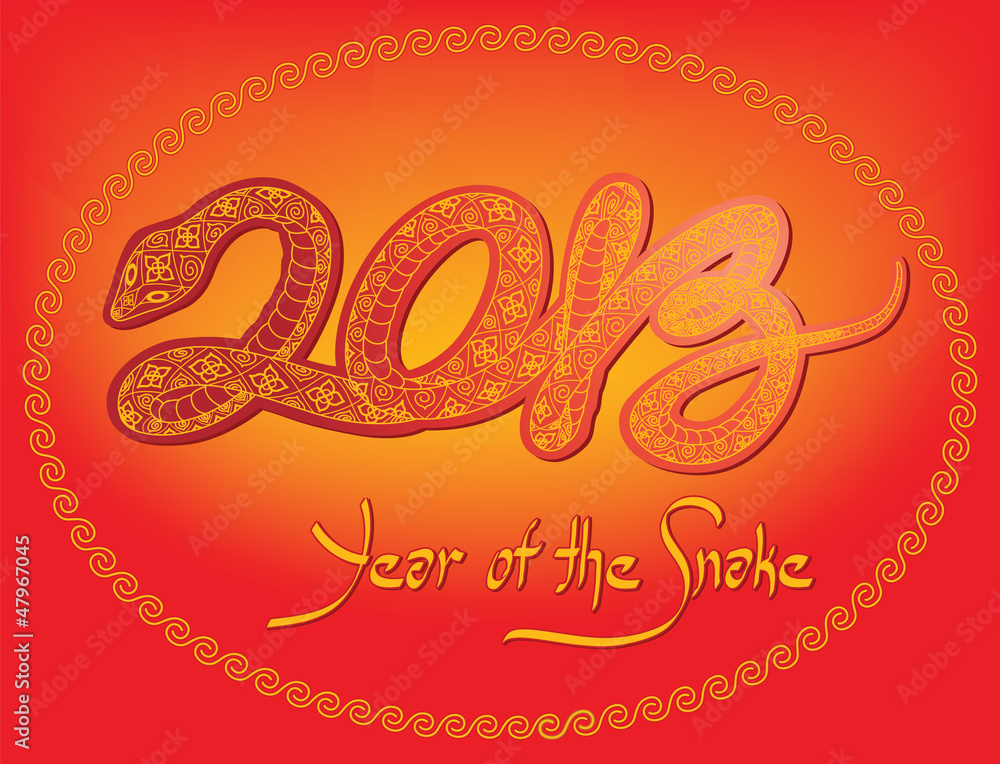 Chinese New Year 2013, year of the snake (EPS 10)