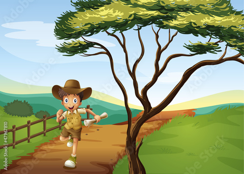 A boy running