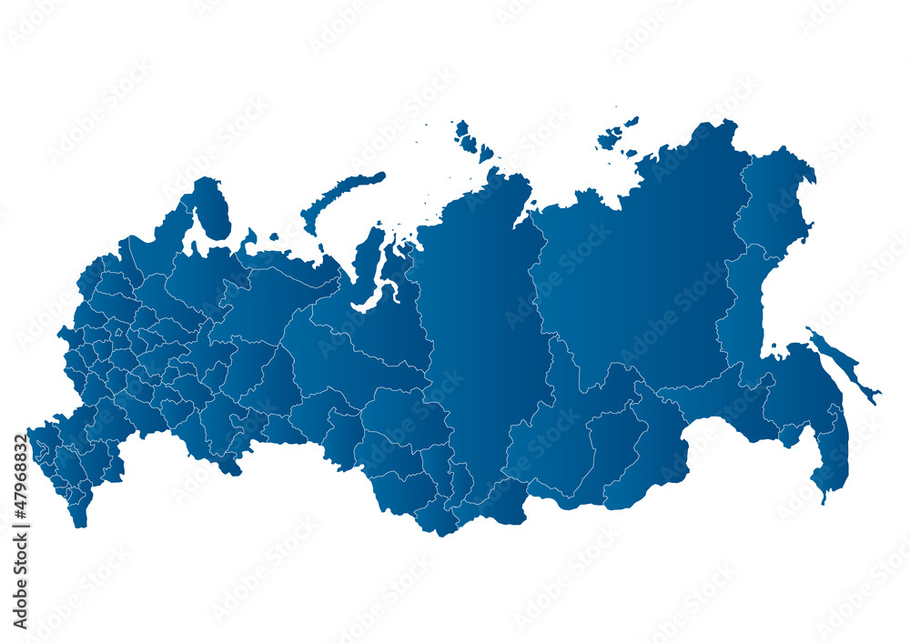 Vector map of the Russian Federation