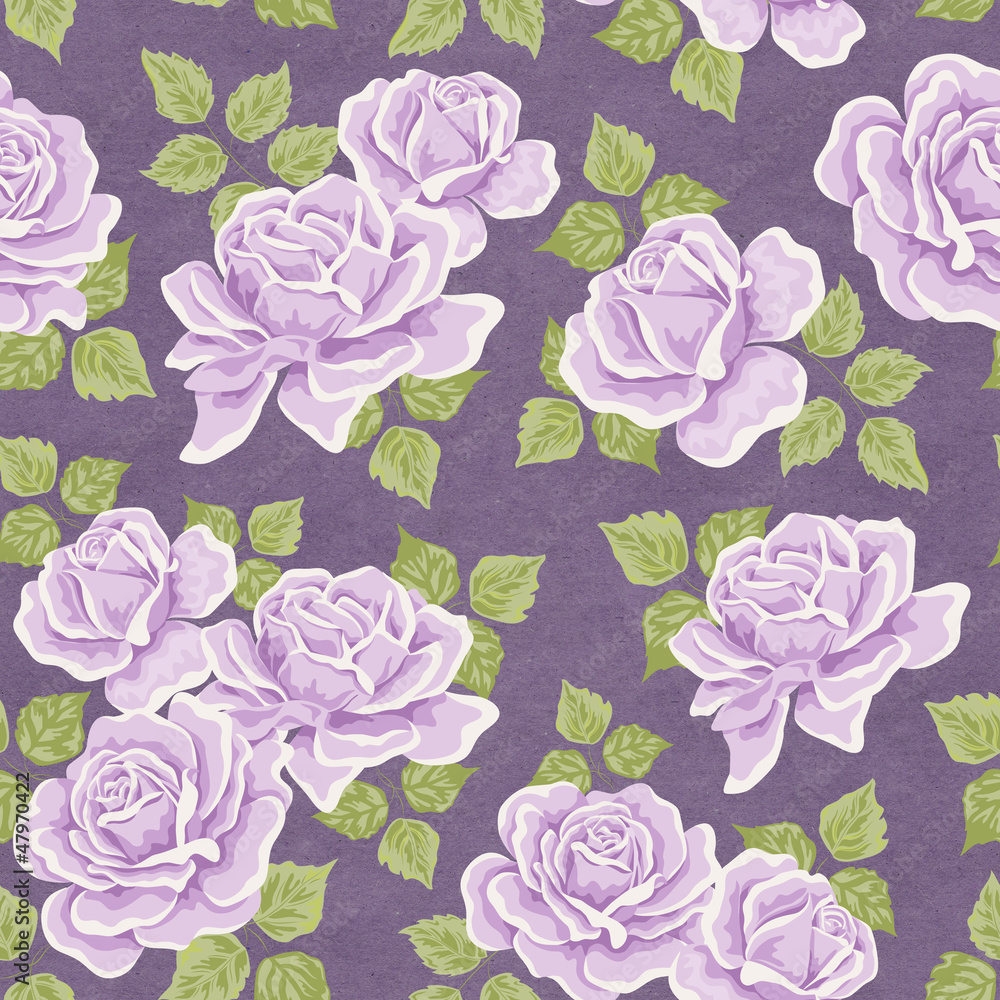 Seamless wallpaper pattern with roses