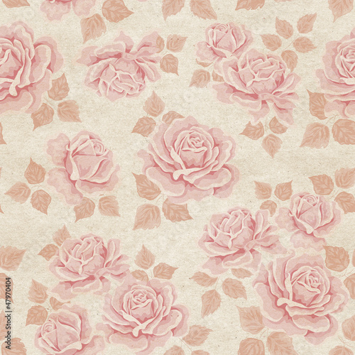 Seamless wallpaper pattern with roses