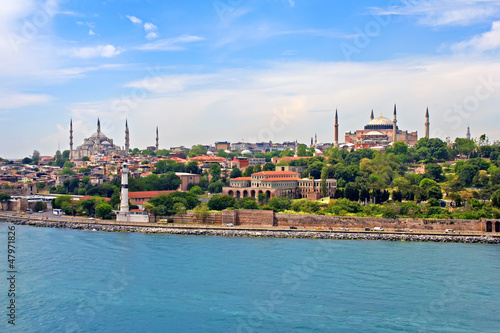 Fotografie, Tablou Blue Mosque, Hagia Sophia and Istanbul