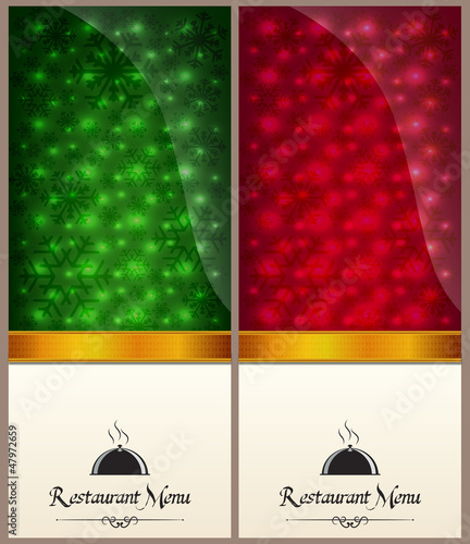 Red and green food menu