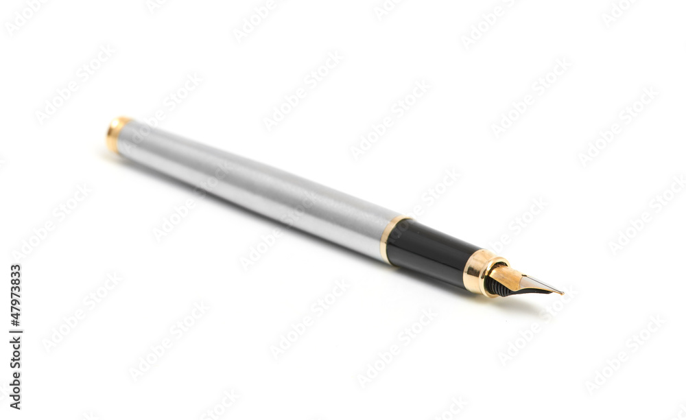 Fountain pen nib isolated on white background Fountain pen nib isolated on white background
