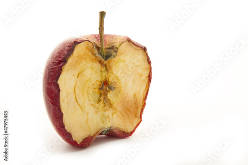 rotten half apple