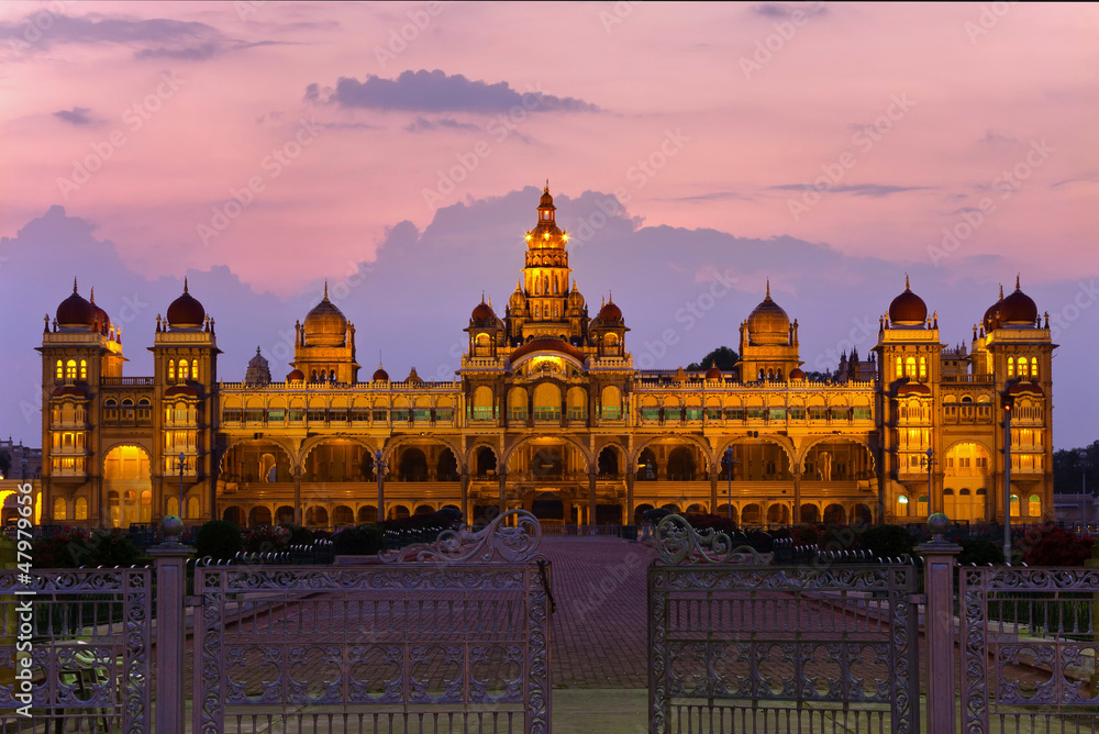 Mysore Place at night, Mysore, India