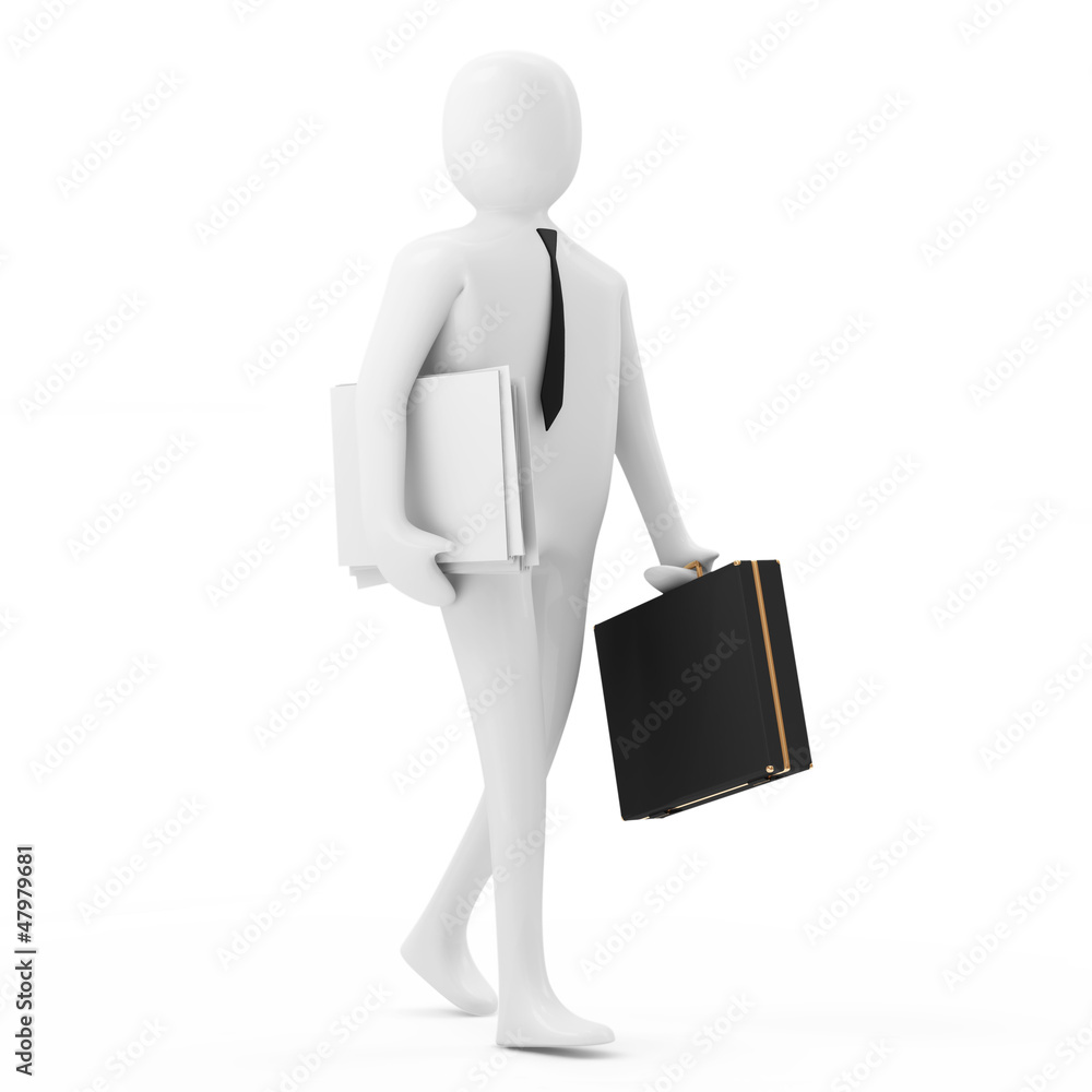 3d Businessman Goes to a Meeting 3d Businessman Goes to a Meeting