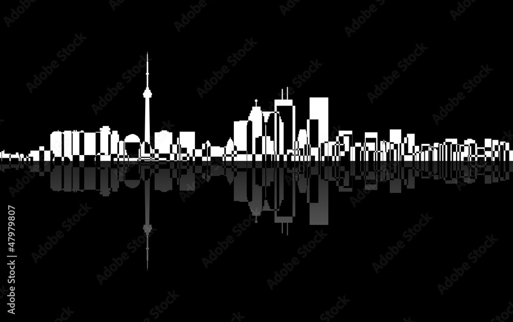 City Toronto panorama, vector