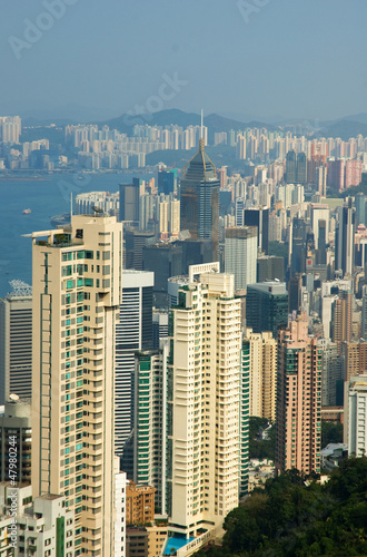 China, Hong Kong cityscape from the Peak
