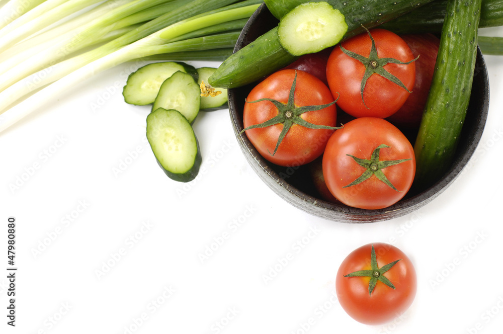 fresh salad with tomato and cucumber fresh salad with tomato and cucumber